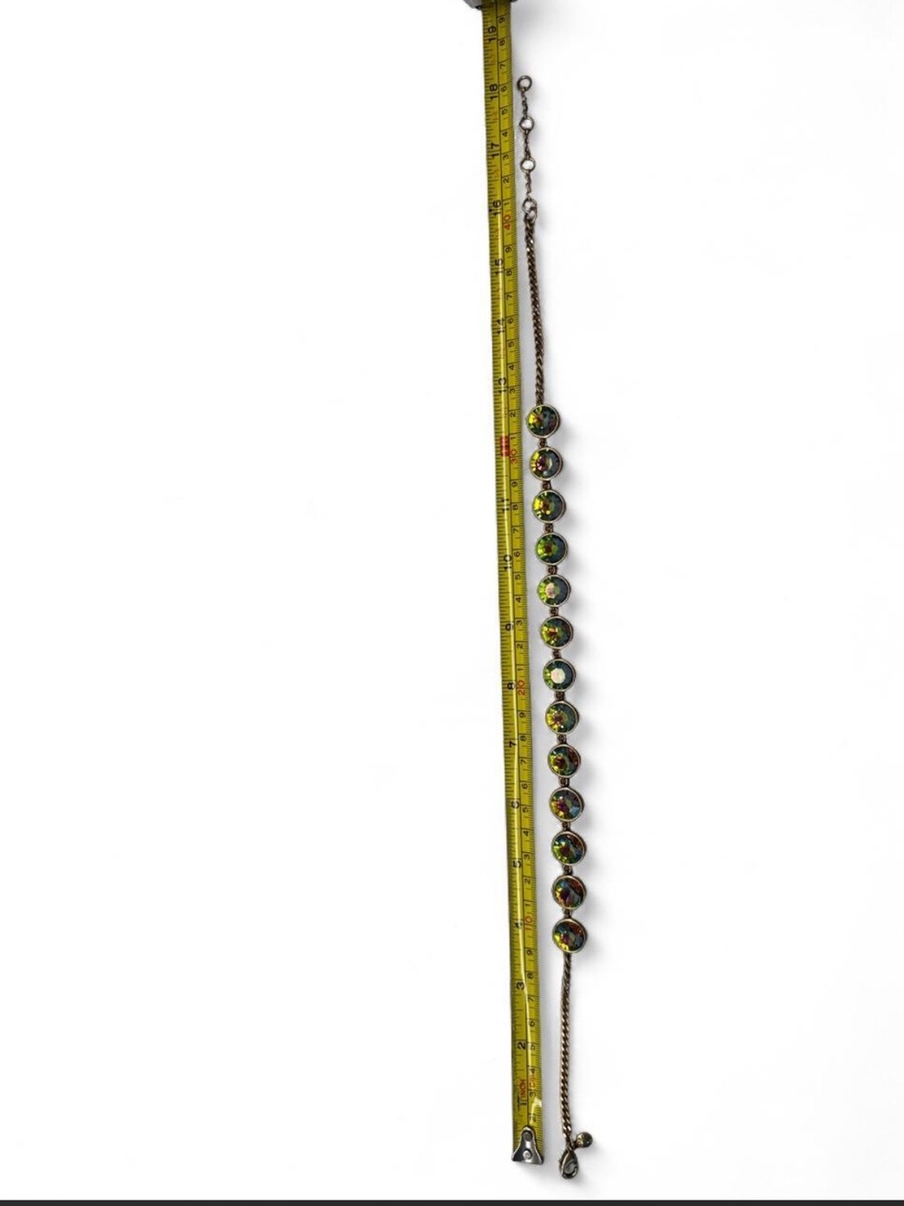 J.Crew Watermelon Brulee Iridescent Crystal Gold-Tone Statement Necklace - Picture 8 of 8